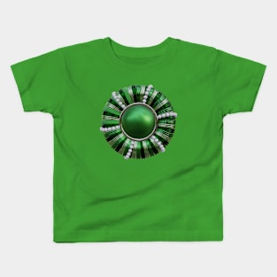 Spiral green with pearls Kids T-Shirt